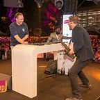 DIRK on stage with Pepijn Mol and Emmanuel Anning